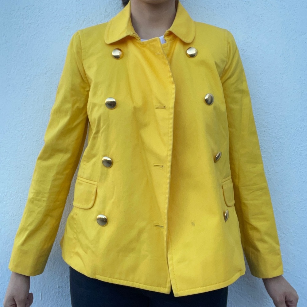 Yellow coat Jcrew size s